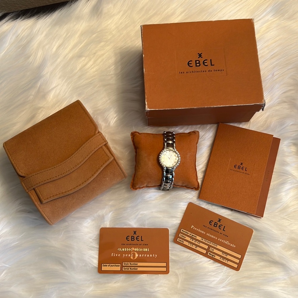Ebel beluga watch MOP dial diamonds 25MM quarts